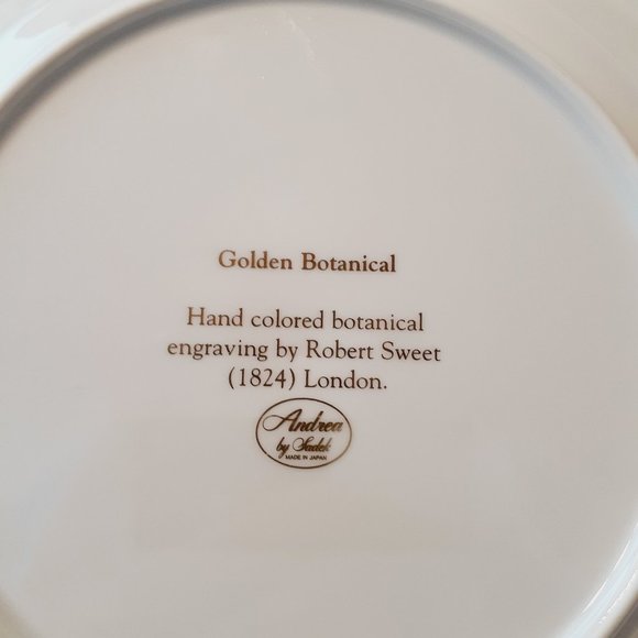 Andrea by Sadek, Golden Botanical by Robert Sweet 1824 London Plate 10 1/2"- - Picture 5 of 8